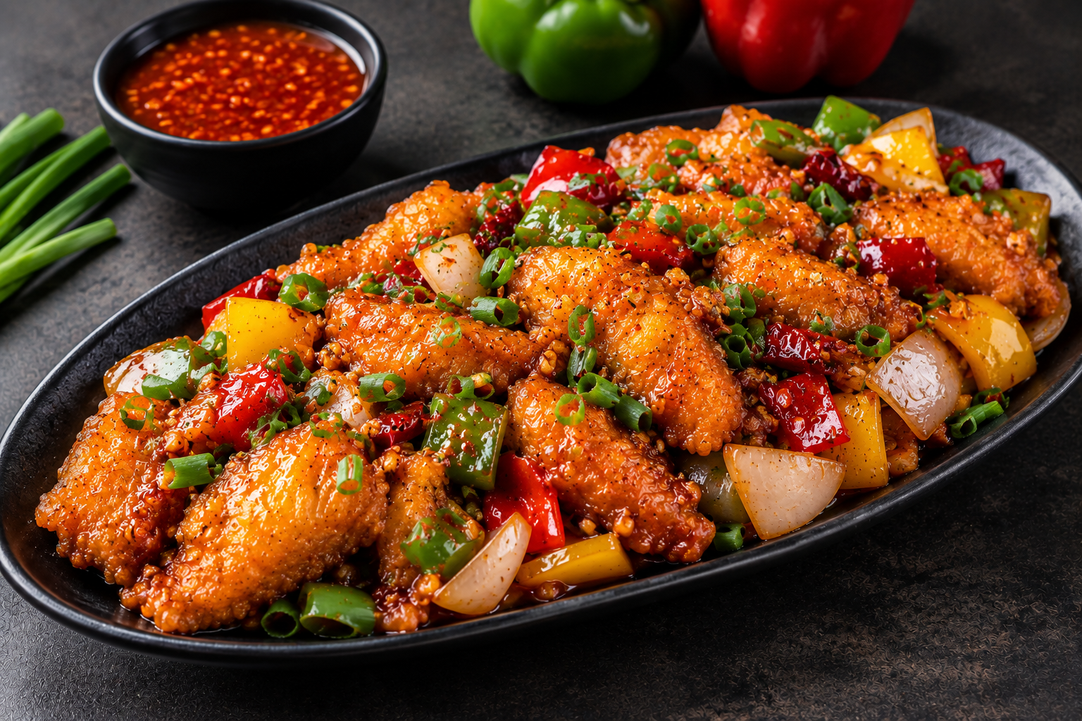 Glossy Chilli-Glazed Crispy Stir-Fry Apollo Fish - Image 1