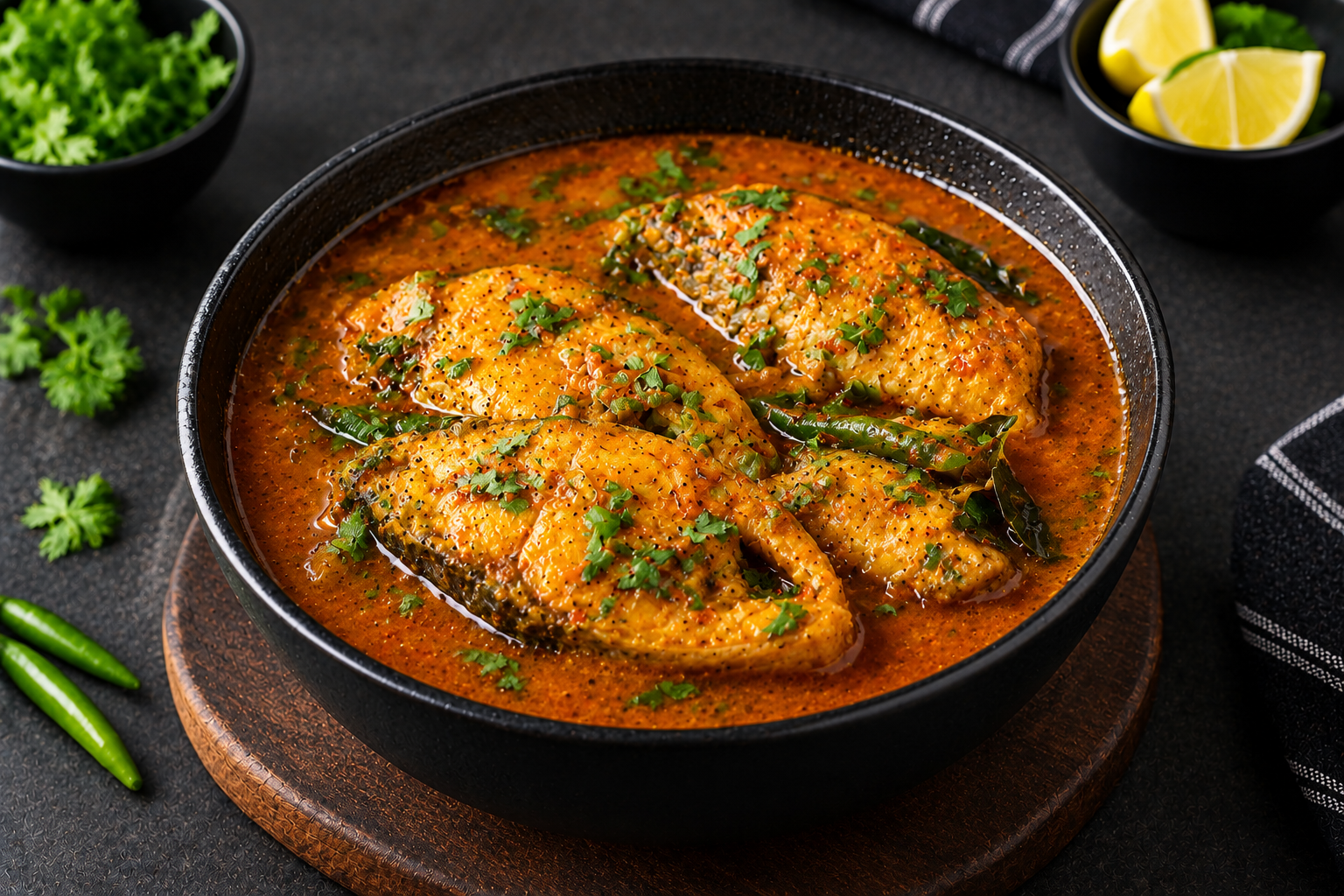 Rustic Fish Curry with Coriander and Lemon Fish Curry - Image 1
